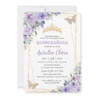 Quinceañera Purple Lilac Floral Butterflies Tiara