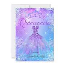 Quinceanera Purple Pink Blue Winter Wonderland 2