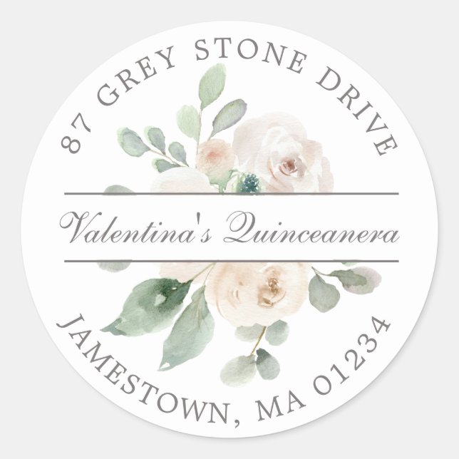Quinceanera Return Address Label (Front)