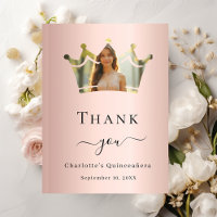 Quinceanera rose gold crown photo