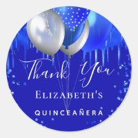 Quinceanera royal blue drips name thank you