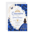 Quinceanera Royal Blue Gold Dress