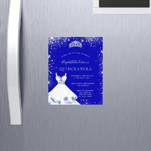 Quinceanera royal blue silver dress budget flyer