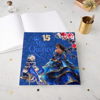 Quinceañera Royal Sapphire Blue Guest Book