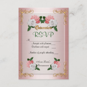 Quinceanera RSVP card