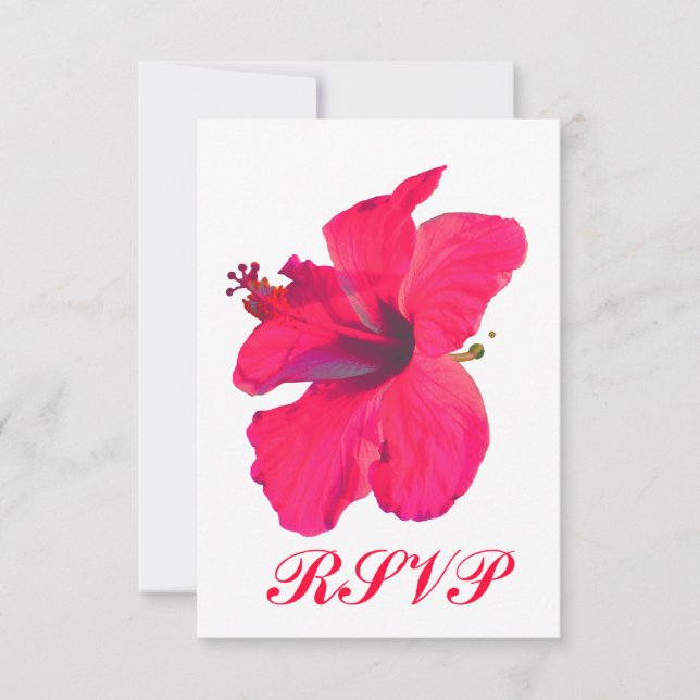 Quinceanera RSVP Pretty Pink Flower (Front)