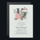 Quinceanera Rustic Floral 15th Birthday Magnetic Invitation<br><div class="desc">Cute modern yet elegant Quinceañera Mis Quince Anos birthday party invitations. Rustic floral olive green and pink colours design and template that can be easily edited and the text replaced with your own details by clicking the "Personalise" button. For further customisation, please click the "Customise Further" link and use our...</div>