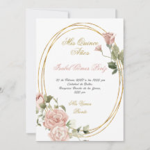 Quinceanera Save the date in Spanish
