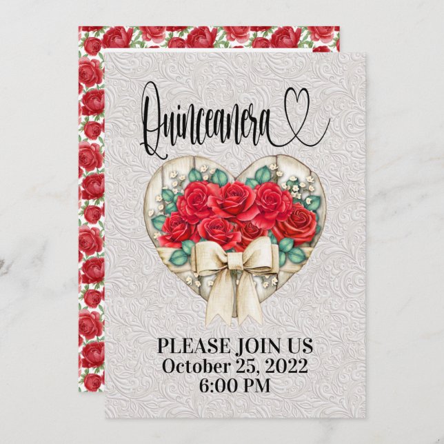 Quinceanera - See Back  Invitation (Front/Back)