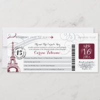 Quinceanera Silver Grey and Burgundy | Paris