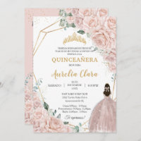Quinceañera Soft Blush Floral 15 Años Padrinos