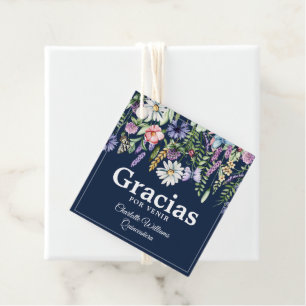 Quinceañera Spanish Gracias Thank You Favour Tags