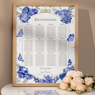 Quinceanera spanish Seating Chart Sign Butterflys 