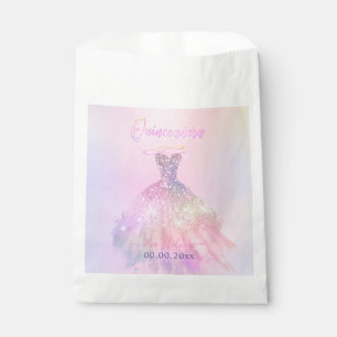 Quinceañera , Sparkle Gown, Cotton Candy Favour Bags