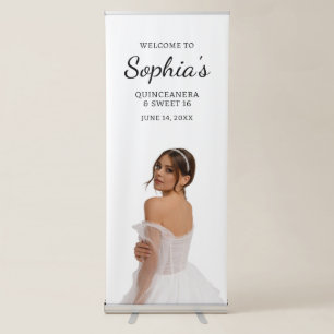 Quinceañera & Sweet 16 Custom Wedding Welcome Retractable Banner