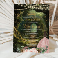 Quinceañera Sweet 16 Enchanted Forest Blush Floral