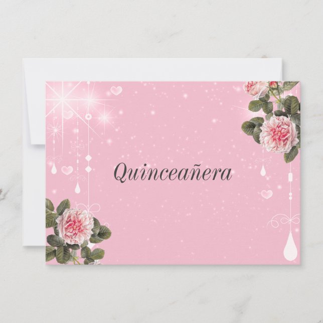 Quinceanera, Sweet Sixteen, Bat Mitzvah Invitation (Front)
