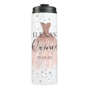 Quinceañera Thermal Tumbler Favour Personalised 