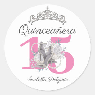 Quinceanera Tiara High Heels Sticker