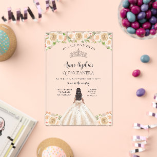 Quinceañera Tiara transparent Invitation