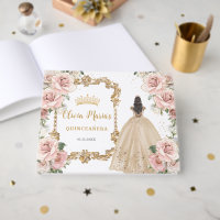 Quinceanera Vintage Blush Pink Floral Champagne