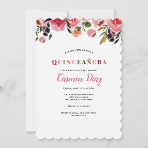 Quinceañera Watercolor Invitation