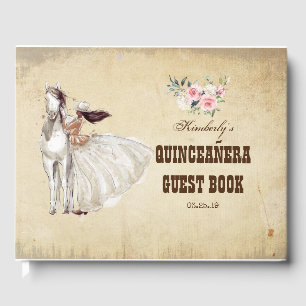 Quinceanera Western Country Guest Book