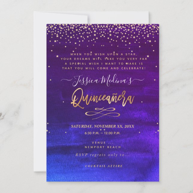 Quinceañera , Written in the Stars Cards (Front)