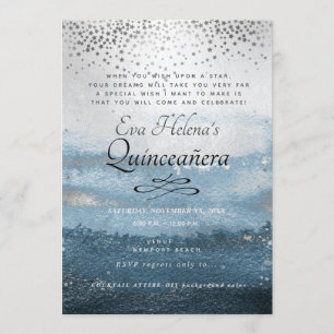 Quinceañera , Written in the Stars, Silver Sky Invitation