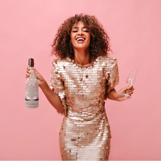 Quinceañeras Sweet 16th 15th Bridal Sparkly Glitte Bottle Cooler (Quinceañeras Sweet 16th 15th Bridal Sparkly Glitter Bottle Cooler)