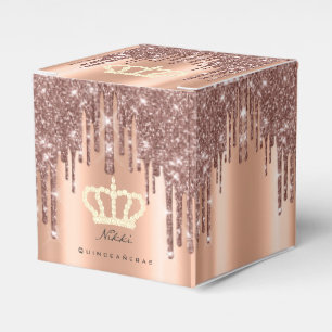 Quinceañeras Sweet 16th Bridal Rose Nikki Royal Favour Box