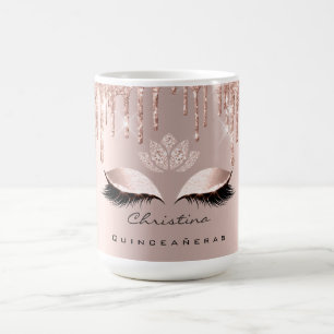 Quinceañeras Sweet 16th Bridal Shower Makeup Lash Coffee Mug