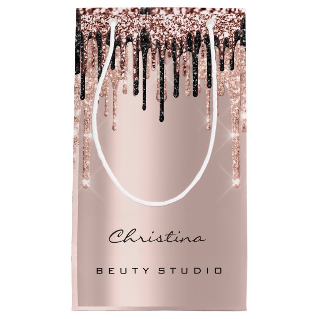 Quinceañeras Sweet 16th Bridal Wedding Cosmetics Small Gift Bag (Front)