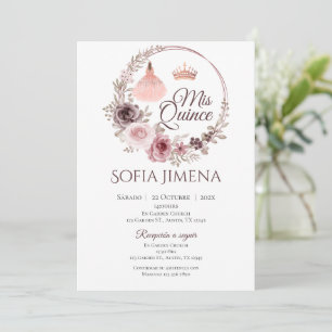 Quincenera Invitation in Spanish Boho