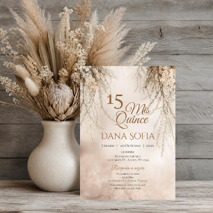 Quincenera Invitation in Spanish Boho