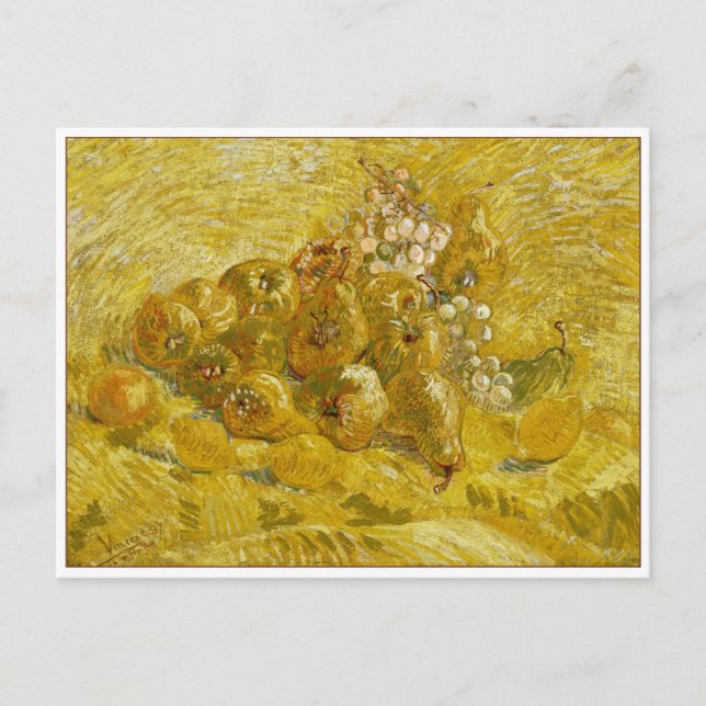 Quinces, Lemons, Pears and Grapes by Van Gogh Postcard (Front)