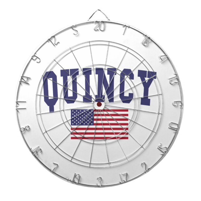 Quincy IL US Flag Dartboard (Front)