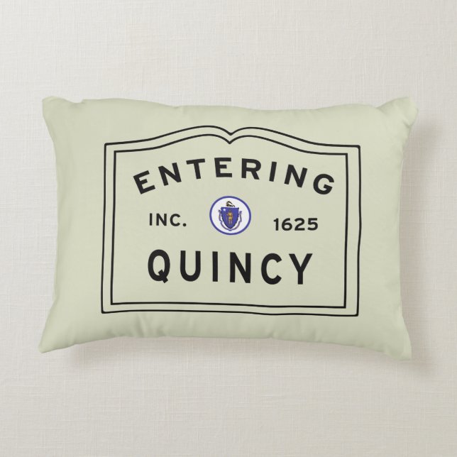 Quincy MA Accent Pillow (Back)