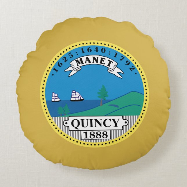 Quincy MA Outdoor Pillow (Front)