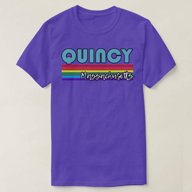 Quincy Massachusetts Pride  Quincy LGBT Gift LGBTQ T-Shirt (Design Front)