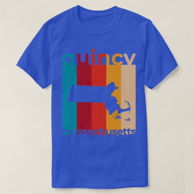 Quincy Massachusetts Retro  T-Shirt (Design Front)