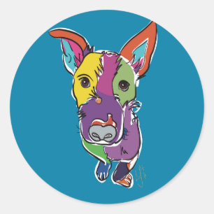 Quincy Texas Piedog Classic Round Sticker