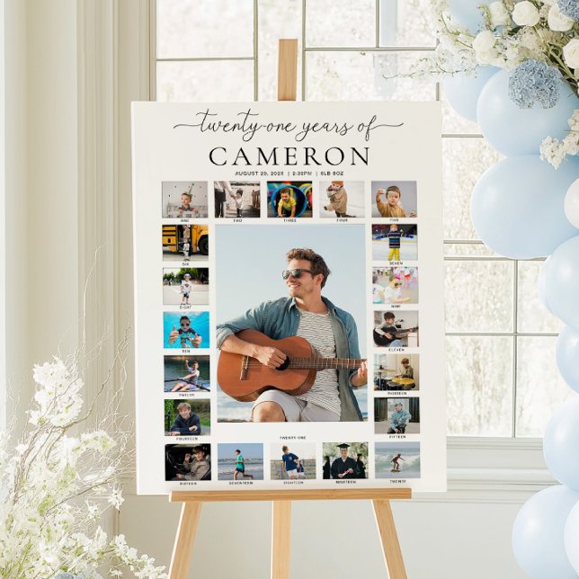 Quinn 21st Birthday Photo Timeline Poster (Creator Uploaded)