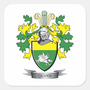 Quinn Coat of Arms Square Sticker