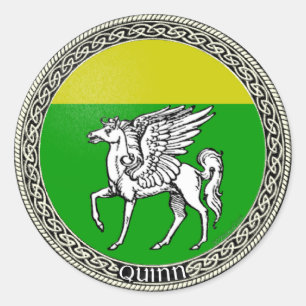Quinn Family Arms Classic Round Sticker