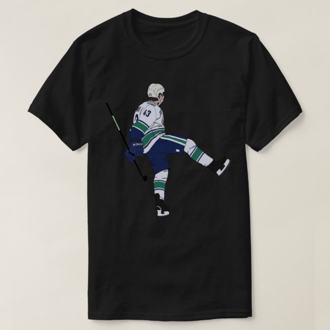Quinn Hughes Sticker T-Shirt (Design Front)