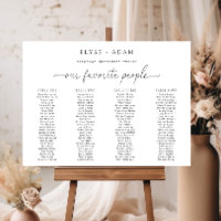 Quinn Minimal 4 Banquet Table Seating Poster