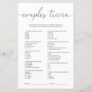 Quinn Minimal Couples Trivia Game