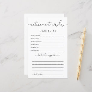 Quinn Minimalist Retirement Wishes