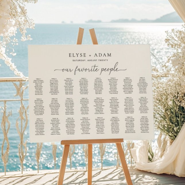 Quinn Modern Minimal 24 Table Seating Poster (Creator Uploaded)
